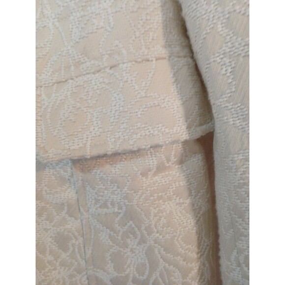 Xhilaration Womens Ivory Faux Fur Detachable Collar Floral Lined Coat Size M - Picture 7 of 16